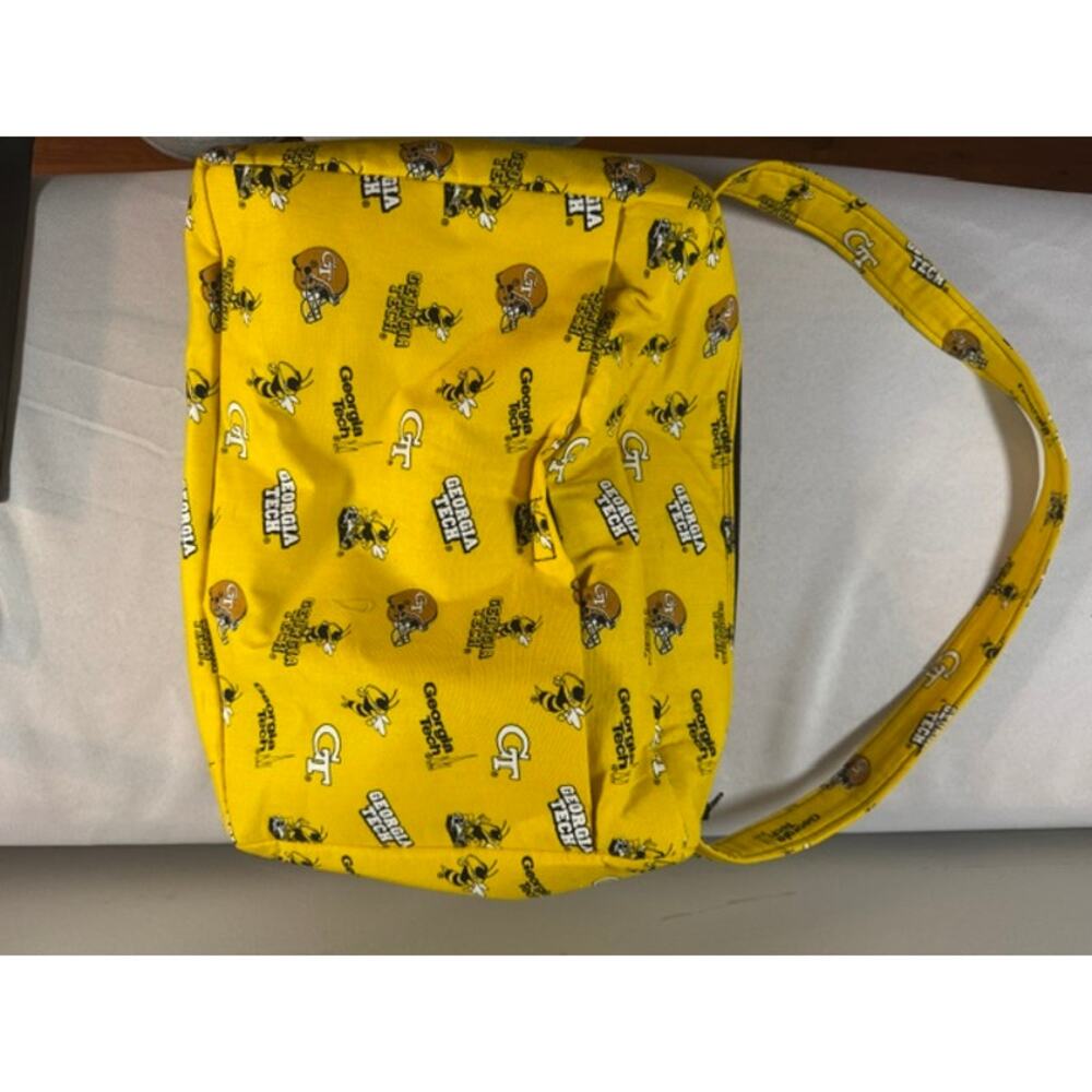 Georgia Tech Yellow Jackets Shoulder Bag Purse GT Buzz Football Gold Zip Tote